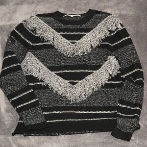 RACHEL Rachel Roy Black and White Knit Sweater